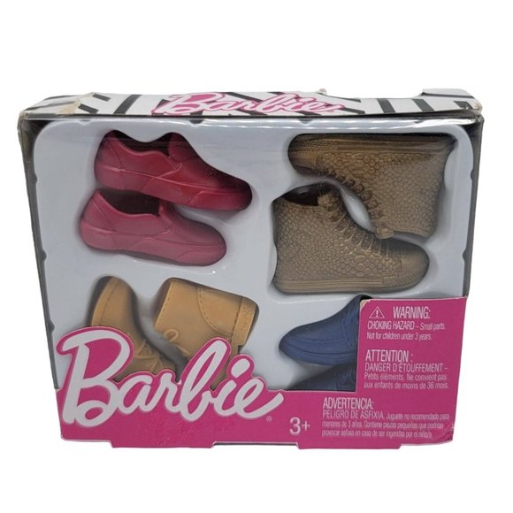 2/$15 NEW Barbie Doll Accessories 4 Pairs Of Shoes High Tops Sneakers Boots Ken - Picture 2 of 7